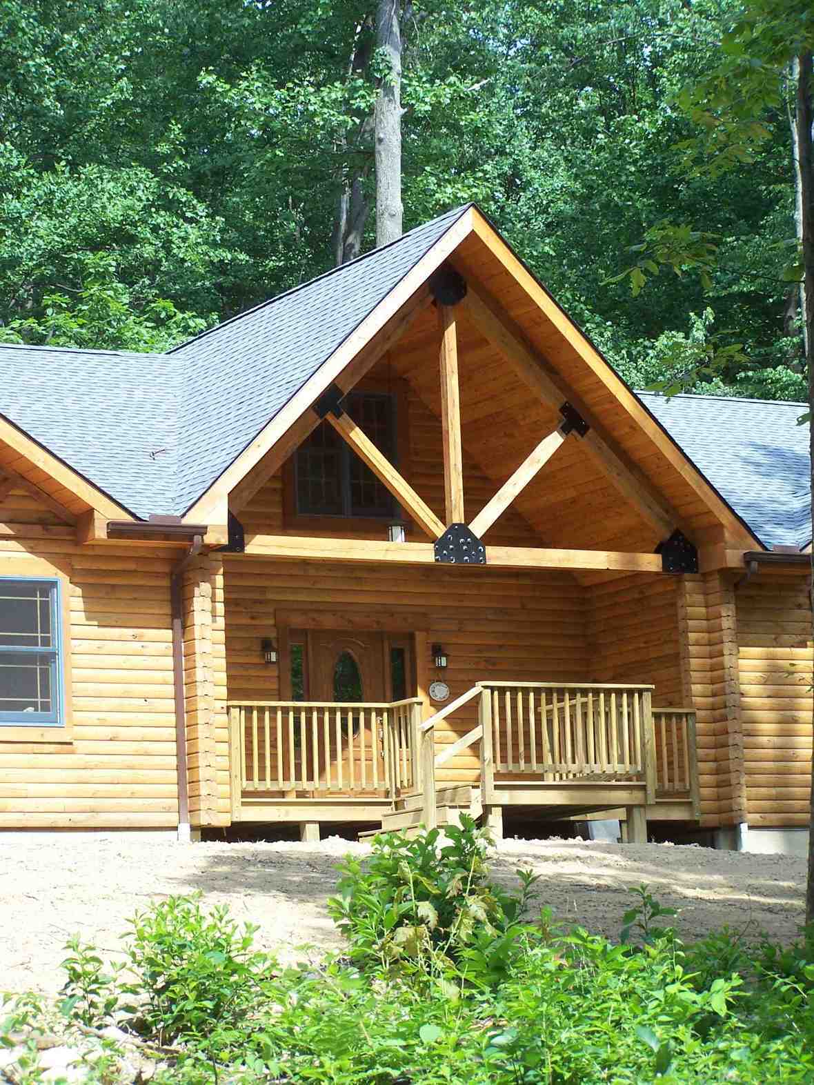 A Porch is the Most Popular Amenity among Log Home Owners Gastineau