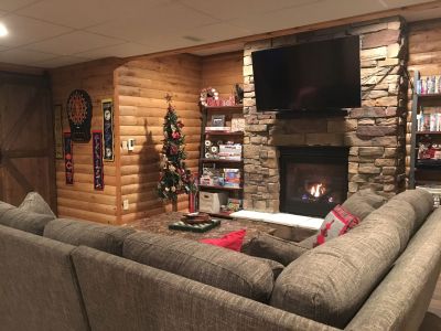 Log Siding in Basement