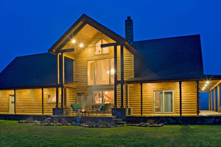 Custom Log Home Floor Plan