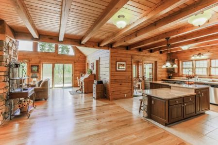 Modified Seven Gables Log Home Floor Plan